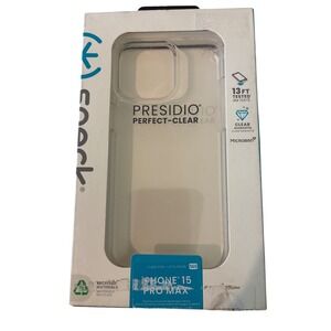 Speck Presidio Perfect-Clear iPhone 15 Pro Max‎ Case 13ft Drop Protection Clear